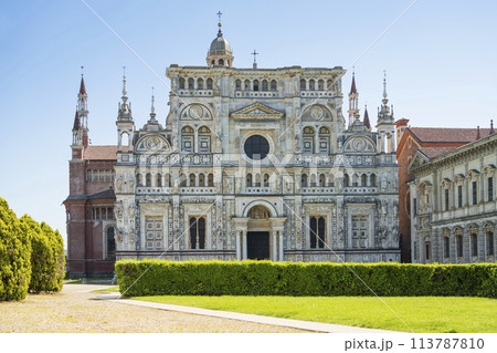 Certosa di Pavia monastery at sunny day Certosa di Pavia monastery at sunny day 113787810