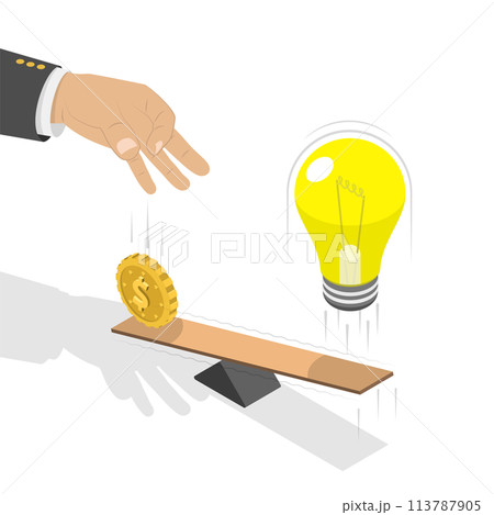 Ivestment flat isometric  concept. 113787905
