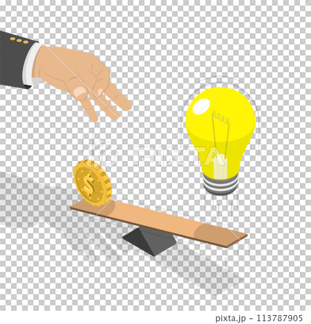 Ivestment flat isometric  concept. 113787905