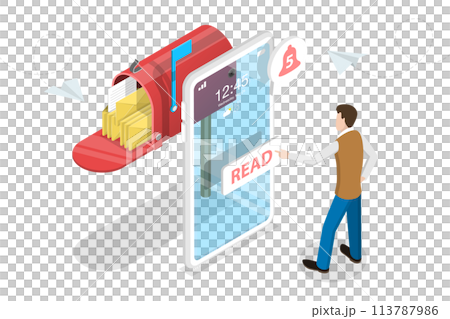 3D Isometric Flat Concept of Newsletter and Subscription 3D Isometric Flat Concept of Newsletter and Subscription 113787986