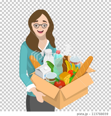 3D Isometric Flat  Conceptual Illustration of Sad Sick Man Having a Cold. 113788039