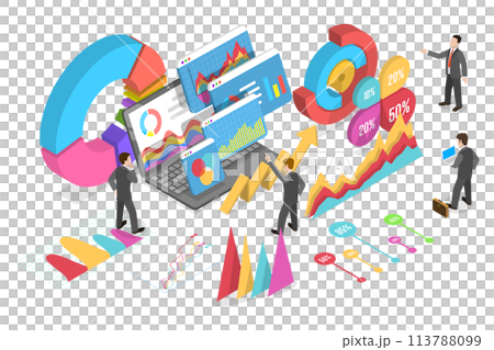 3D Isometric Flat Conceptual Illustration of Financial Planning. 3D Isometric Flat Conceptual Illustration of Financial Planning. 113788099