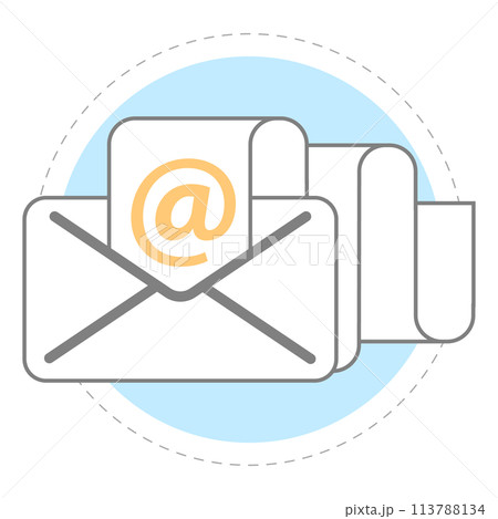 Email Message Icon, Editable Stroke,  Illustration 113788134