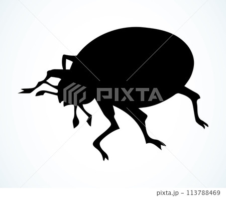 Ladybug beetle. Vector drawing icon Ladybug beetle. Vector drawing icon 113788469