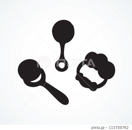 Rattle. Vector drawing 113788762
