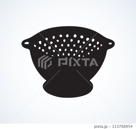 Colander. Vector drawing 113788954