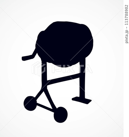 Concrete mixer. Vector drawing 113788982