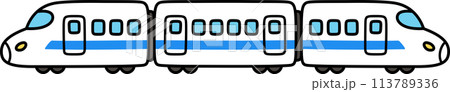High speed bullet train cartoon doodle High speed bullet train cartoon doodle 113789336