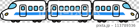 High speed bullet train cartoon doodle High speed bullet train cartoon doodle 113789336