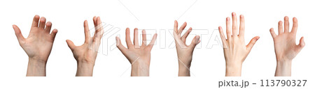 hand showing empty gesture. Caucasian female palm, arm, wrist with blank sign, symbol. Abstract hand showing empty gesture. Caucasian female palm, arm, wrist with blank sign, symbol. Abstract 113790327
