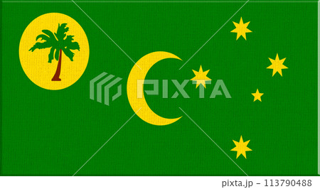 Flag of the Cocos Islands. Australian Outer Territory. flag of Keeling Islands Flag of the Cocos Islands. Australian Outer Territory. flag of Keeling Islands 113790488
