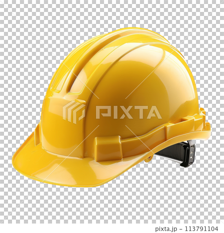Yellow Hard Hat on White Background 113791104