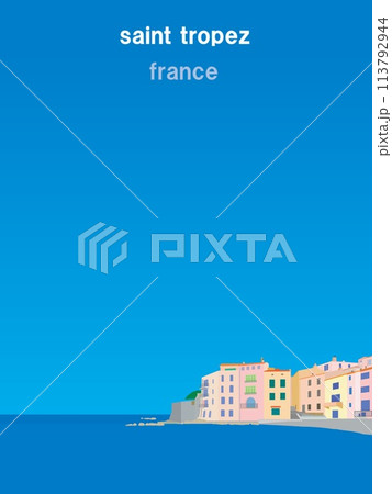 サントロペ　saint tropez　ビーチ　plage　フランス　france 113792944