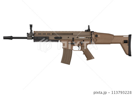 US Army assault rifle isolated on a white 113793228