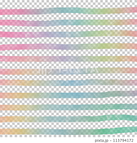 Rainbow Hand Drawn Stripe Background Overlay 113794172