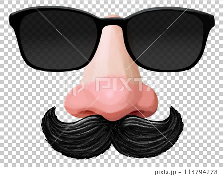 Sunglasses (Kaiser mustache) Semi-transparent lens Sunglasses (Kaiser mustache) Semi-transparent lens 113794278