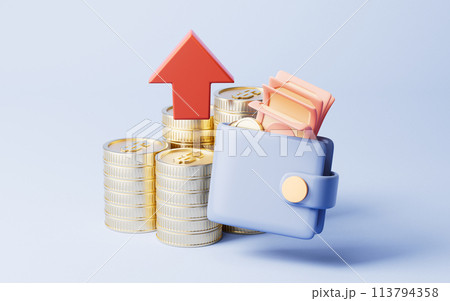 Money and investment concepts theme, 3d rendering. 113794358