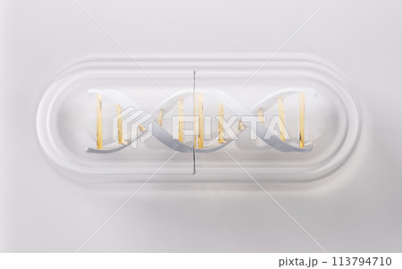 Medical capsule with medical concept, 3d rendering. Medical capsule with medical concept, 3d rendering. 113794710