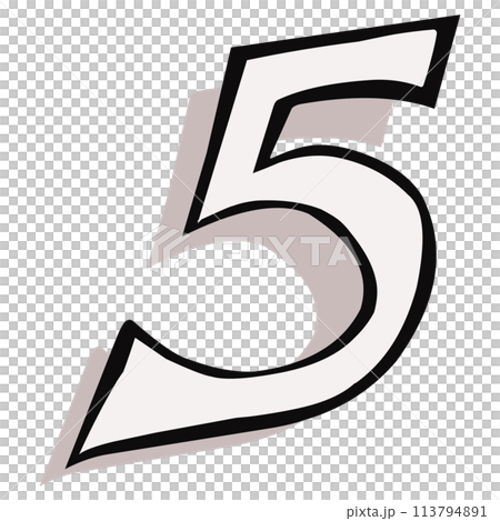 The number five design is suitable for comic designs, logos, icons and others 113794891