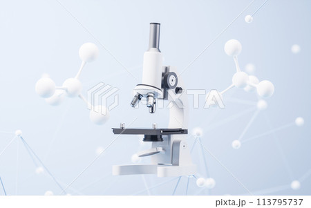Chemical glassware in the laboratory, 3d rendering. Chemical glassware in the laboratory, 3d rendering. 113795737