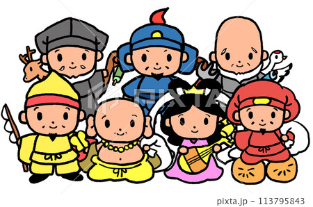 かわいい七福神 113795843