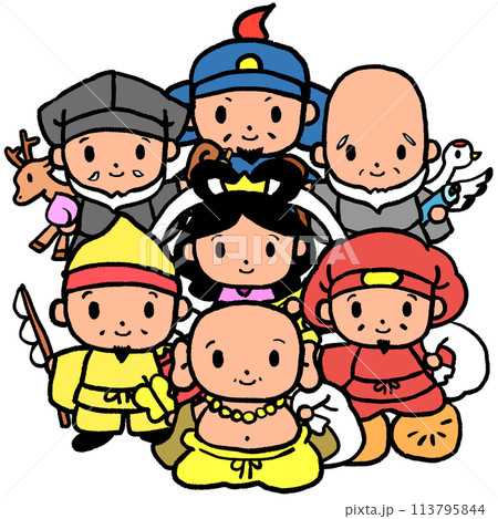 かわいい七福神 かわいい七福神 113795844