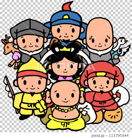 かわいい七福神 かわいい七福神 113795844