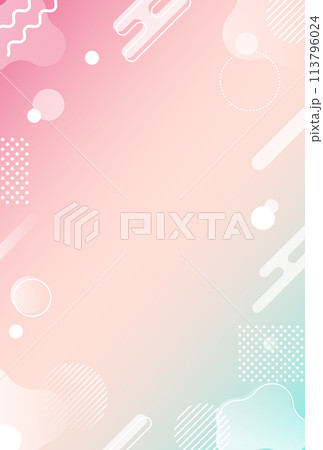 背景素材_メンフィス柄 背景素材_メンフィス柄 113796024