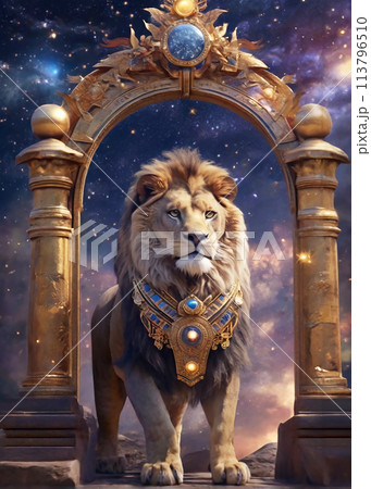 ライオンズゲート 占い 占星術 スピリチュアル 宇宙 アートのイラスト