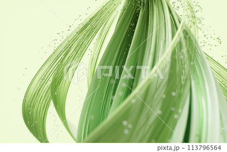 Flowing curves lines background, 3d rendering. 113796564