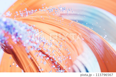 Flowing curves lines background, 3d rendering. Flowing curves lines background, 3d rendering. 113796567