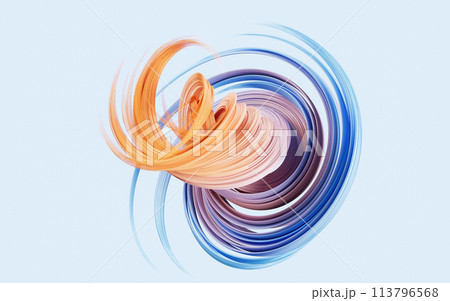 Flowing curve lines background, 3d rendering. 113796568