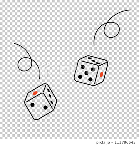 Rolling the dice illustration 113796645