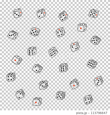 隨機骰子背景的插圖 113796647