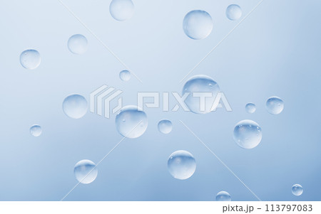Blue water drop background, 3d rendering. 113797083