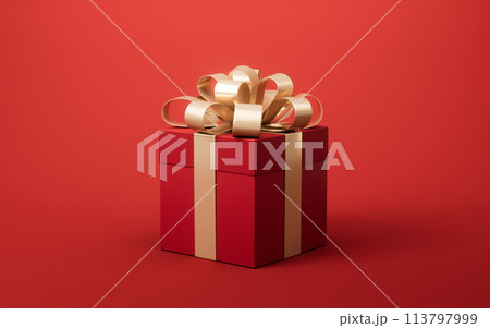 Gift box, festival and celebration, 3d rendering. 113797999