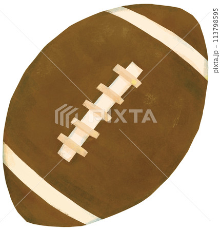 ラグビーボールのイラスト 単体 ラグビーボールのイラスト 単体 113798595
