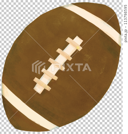 ラグビーボールのイラスト 単体 ラグビーボールのイラスト 単体 113798595