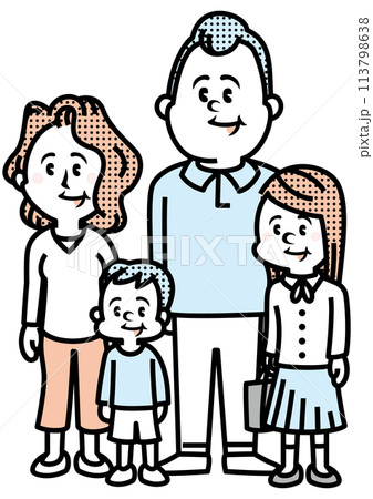 4人家族のイラスト 113798638