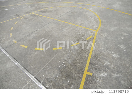 Detail of basketball court, street sport 113798719