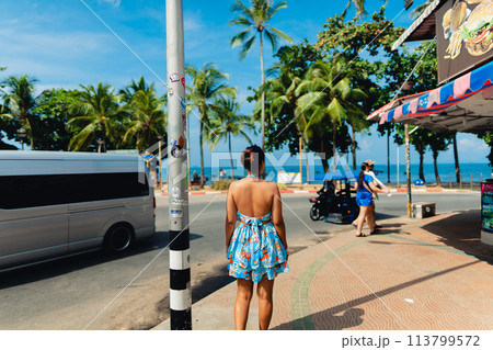 Wander around the promenade and shops along the seaside 113799572