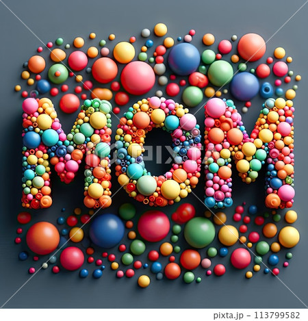 Happy mothers day decoration background,mom text with Generative AI. 113799582