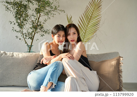 同性愛　2人の女性 113799920