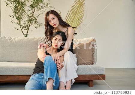 同性愛　2人の女性 113799925