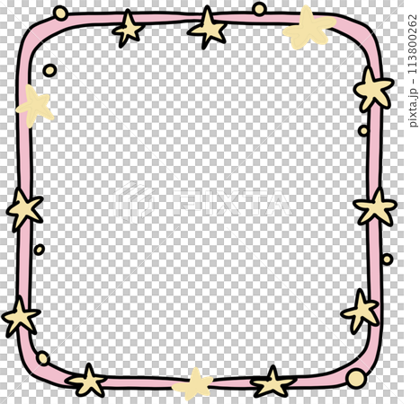 Hand drawn frame with star 113800262