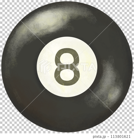 Billiard ball number 8 - Stock Illustration [113801621] - PIXTA
