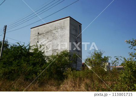 Tall building for swallows live in. 113801715