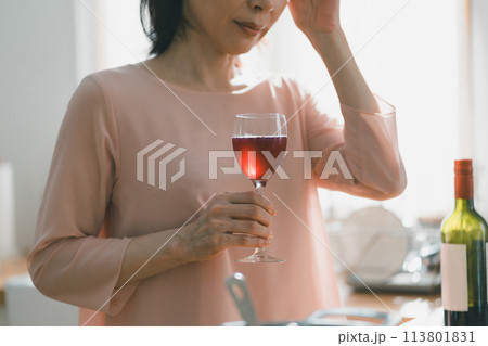 a forty-something woman a forty-something woman 113801831