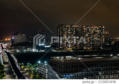 東京のお台場から見る東京の夜景 113801836