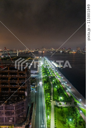東京のお台場から見る東京の夜景 113801849